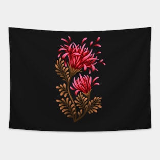 Daisies - Red / Olive / Black Tapestry