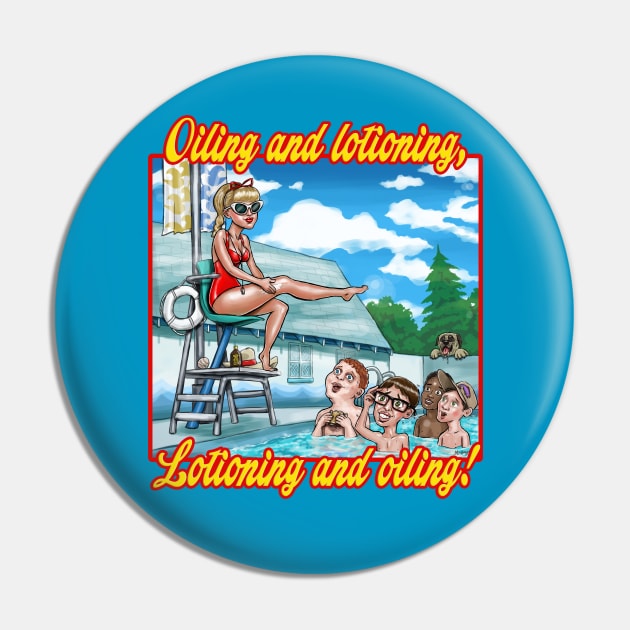 Oiling and Lotioning - TEXT Pin by mcillustrator