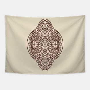 mandala maroon Tapestry