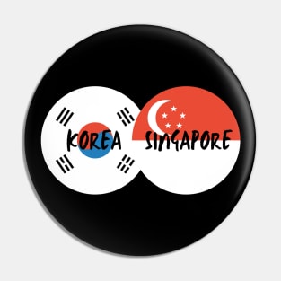 Korean Singaporean - Korea, Singapore Pin