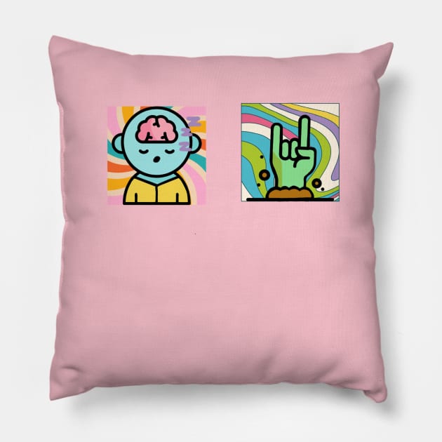 Dead tired Pillow by Chippy Wares