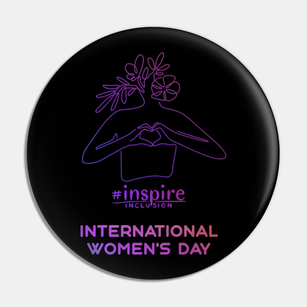 Count Her Inspire Inclusion Women's International Day 2024 Pin by AimArtStudio