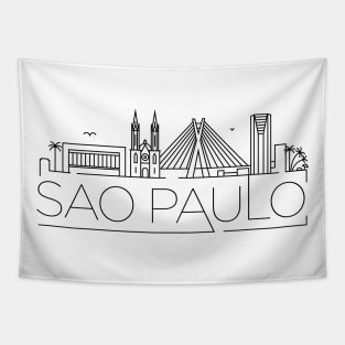 Sao Paulo Minimal Skyline Tapestry