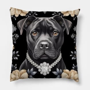 Black Staffordshire Gem Pillow