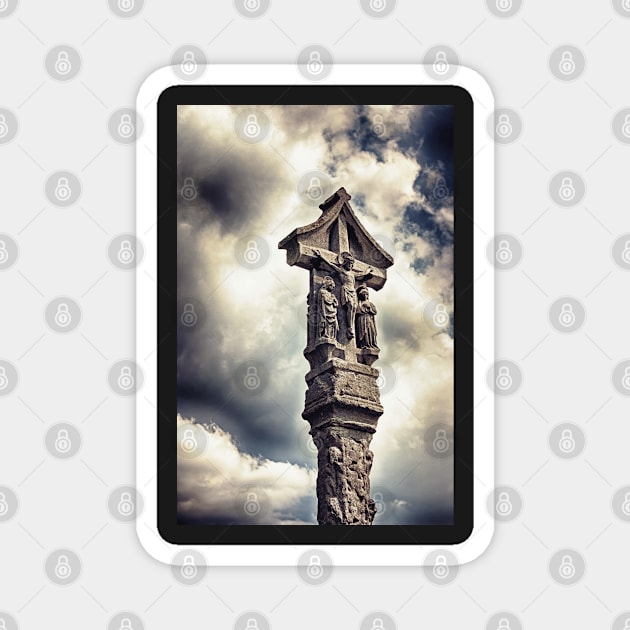 Crucifix and clouds Magnet by InspiraImage