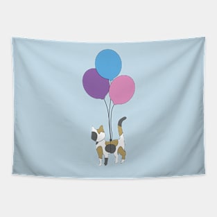 Cailco Cat with Balloons Tapestry