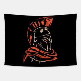 Warrior From Sparta Spartan Vintage Illustration Tapestry