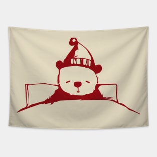 Sleeping Bear -Bear Sleeping Cartoon Tapestry