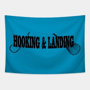 Hooking and Landing - Fishing / Angling design Tapestry