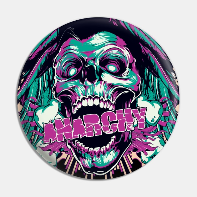 Anarchy Skull Poster Pin by Starquake