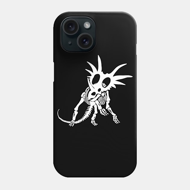 Terra Fossil Styracosaurus Dinosaur White Phone Case by Terra Fossil Merch