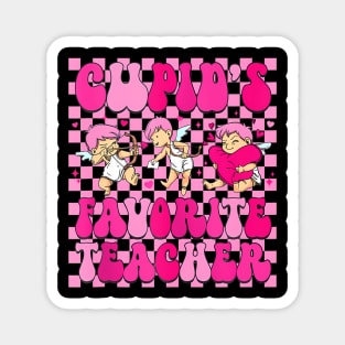 Groovy Cupids Favorite Teacher Happy Valentines Day Magnet