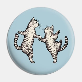 The Dancing Tabby Cats Pin