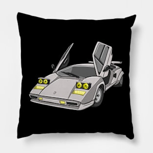 White  Lamborghini Pillow