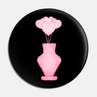 Vase Heart Pin