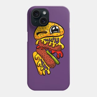 Burger Time! Cherry Cheeseburger Take a Bite Phone Case