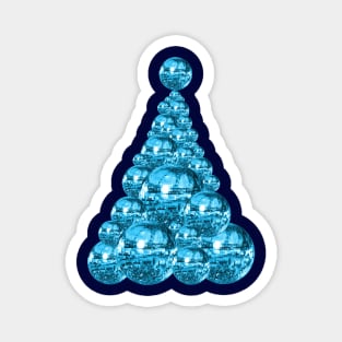 Boogie Blue Disco Ball Christmas Tree Magnet