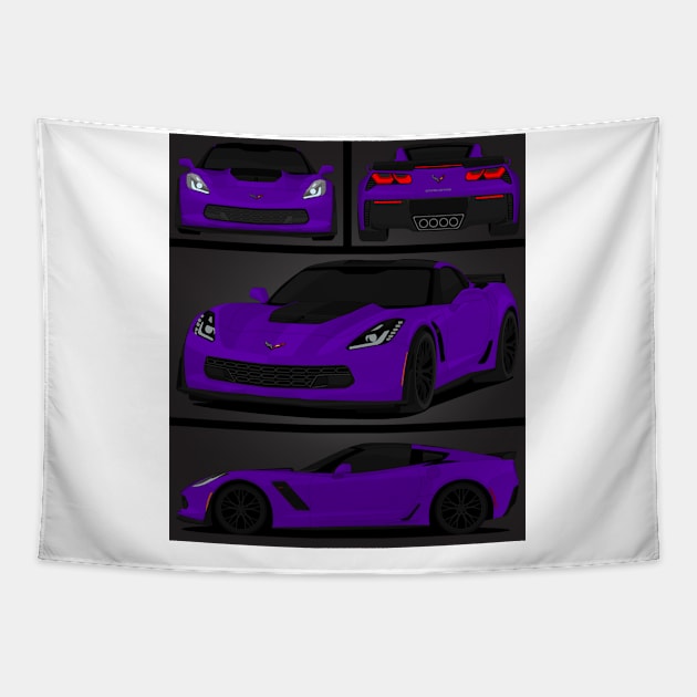 Z06 PURPLE Tapestry by VENZ0LIC