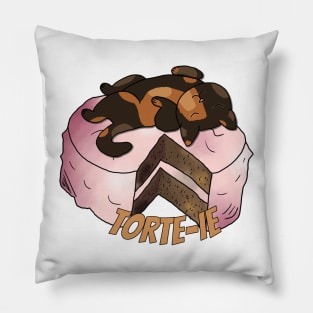 Torte-Ie (Tortie Pun) Pillow