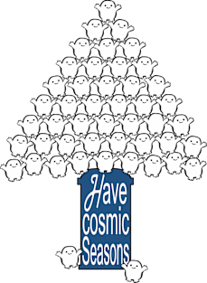 Christmas Greetings - Adipose Wish You Cosmic Seasons Magnet