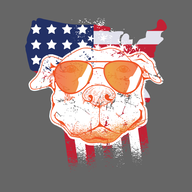 Best Pitbull Dad Ever American Flag by Tailor twist