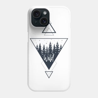 Nature. Wild Forest. Double Exposure. Geometric Style Phone Case