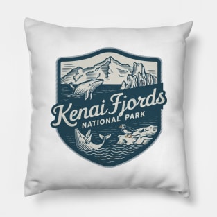 Kenai Fjords National Park Vintage Pillow