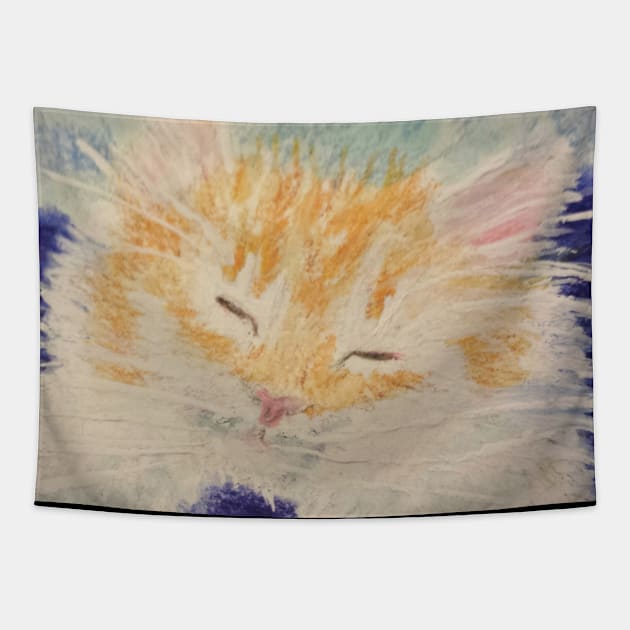 Cute orange kitten Tapestry by SamsArtworks