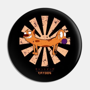 Catdog Retro Japanese Pin