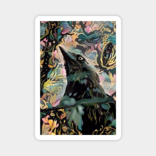 Colourful Corvids - Through The Leaves Magnet