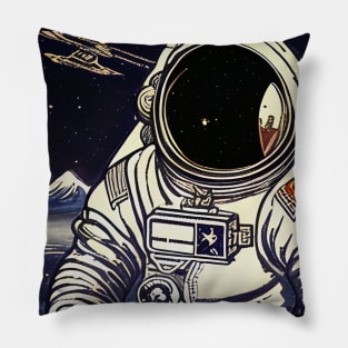 Astronaut ukiyo-e Pillow