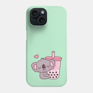 Cute Koala Bear Loves Boba Tea Phone Case