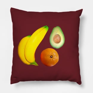 Fruit Salad - Avocado orange and bananas Pillow