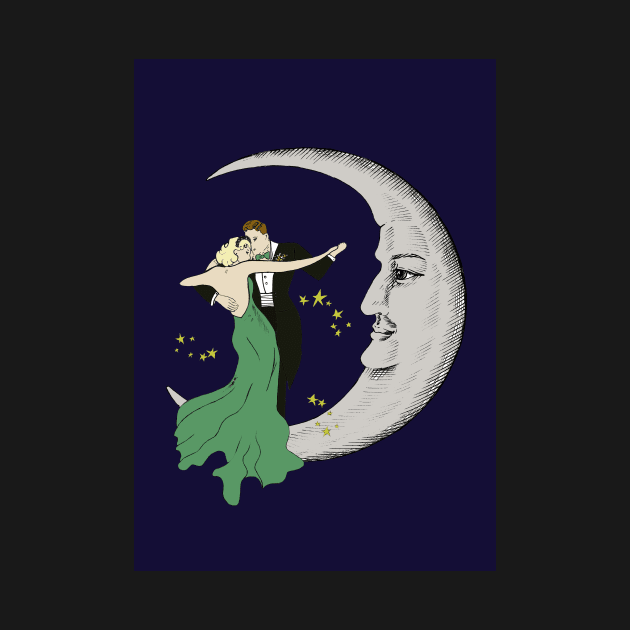 Vintage dancing on the moon by CasValli