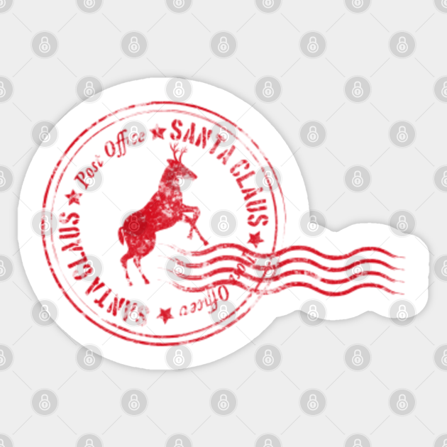 Santa Mail Express Delivery Sticker North Pole Stickers Vinyl Sticker Christmas Merry Christmas Letter To Santa Claus Happy Holidays Santa Mail Express Delivery Sticker Teepublic