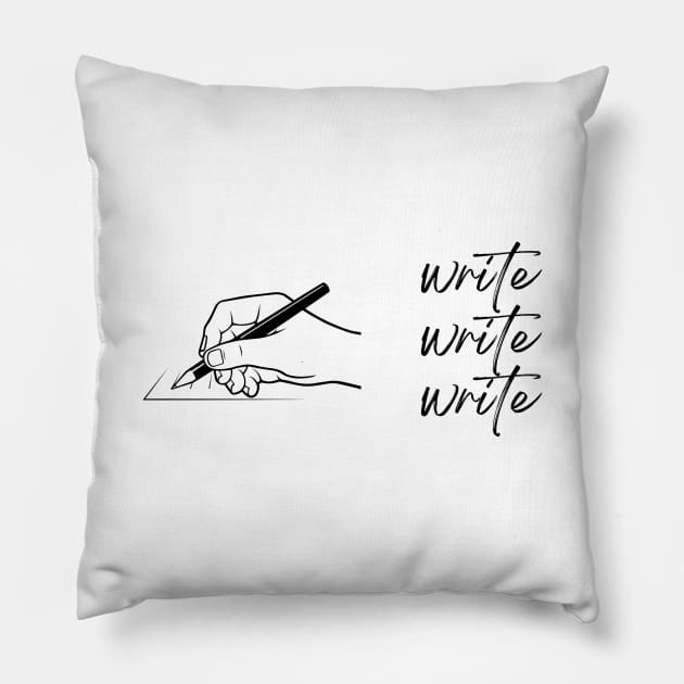 Write Write Write Pillow by simpledesigns
