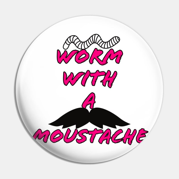 Wormy Moustache Pink - Scandoval Pin by Petty Pop Culture