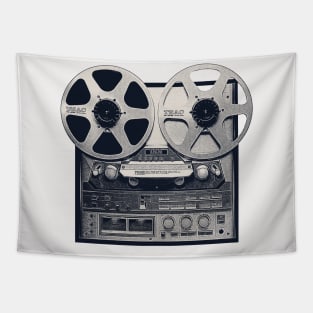 Vintage Reel To Reel Tape Player Design Tapestry