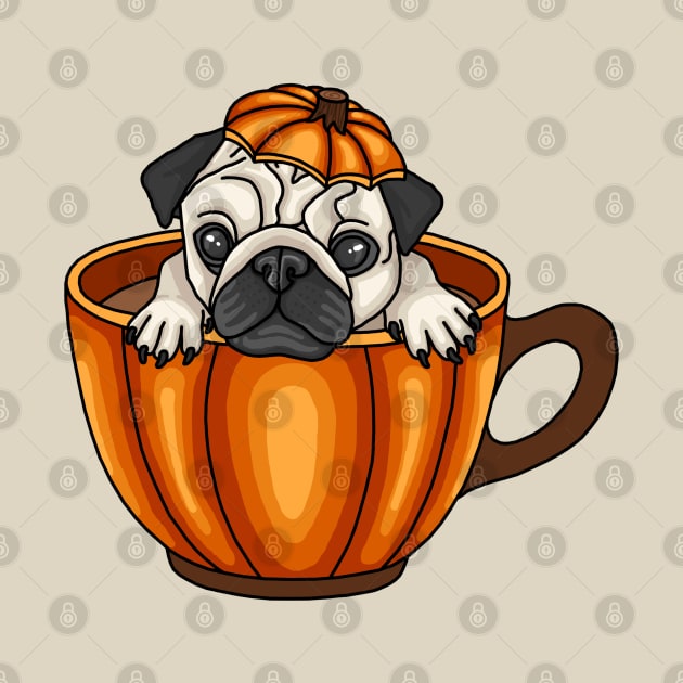 Pugkin Spice Latte by The Periodic Table Dancer 