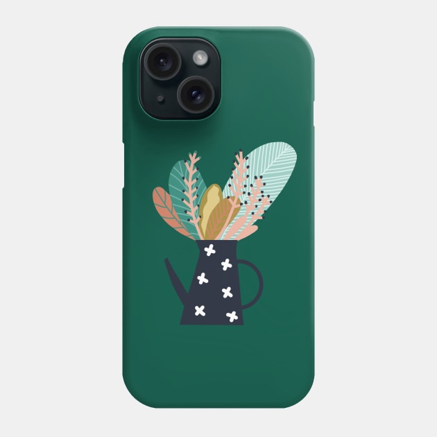 Botanical coffee pot Phone Case by Pacesyte