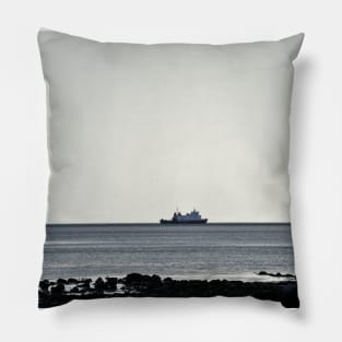 The Isle of Bute Ferry 'Argyle' makes its way towards Bute, Scotland Pillow