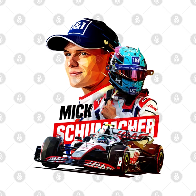 Mick Schumacher Low Poly by pxl_g