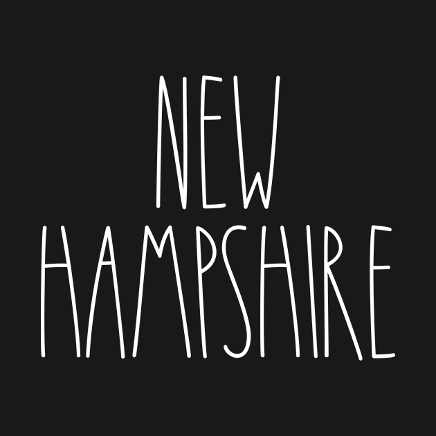 New Hampshire Cute Minimalist Long Letters by vintageinspired