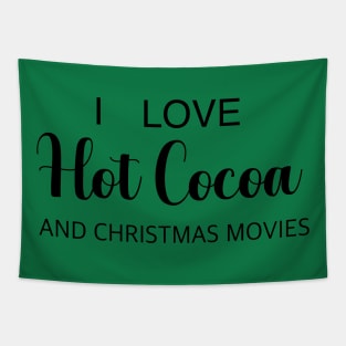 Hot Cocoa and Christmas Movies Tapestry