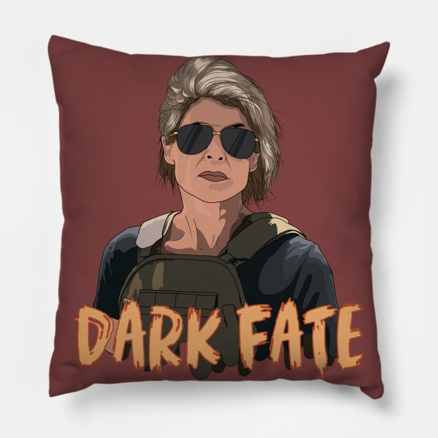 Sarah Connor Dark Fate Pillow by STARSsoft