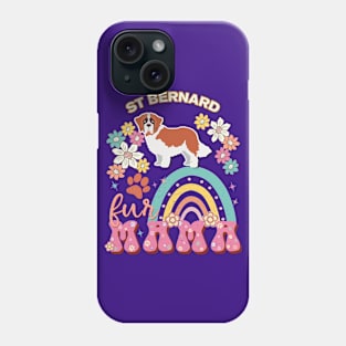 St Bernard Fur Mama, St Bernard For Dog Mom, Dog Mother, Dog Mama And Dog Owners Phone Case