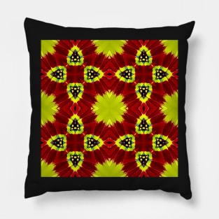 Red Yellow Chysanthemum Pattern Number 5 Pillow