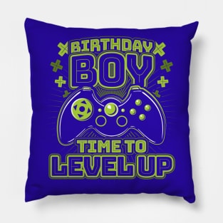 Birthday Boy Time to Level Up Pillow