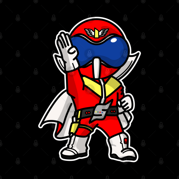 AkaRanger Himitsu Sentai Gorenger Goranger by The Toku Verse