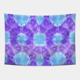 Blue and Purple Technicolor Tie-Dye Tapestry